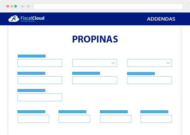 Addenda PROPINAS para CFDI 4.0